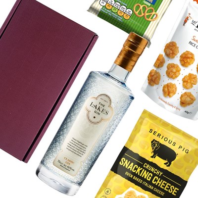 The Lakes Gin 70cl Nibbles Hamper